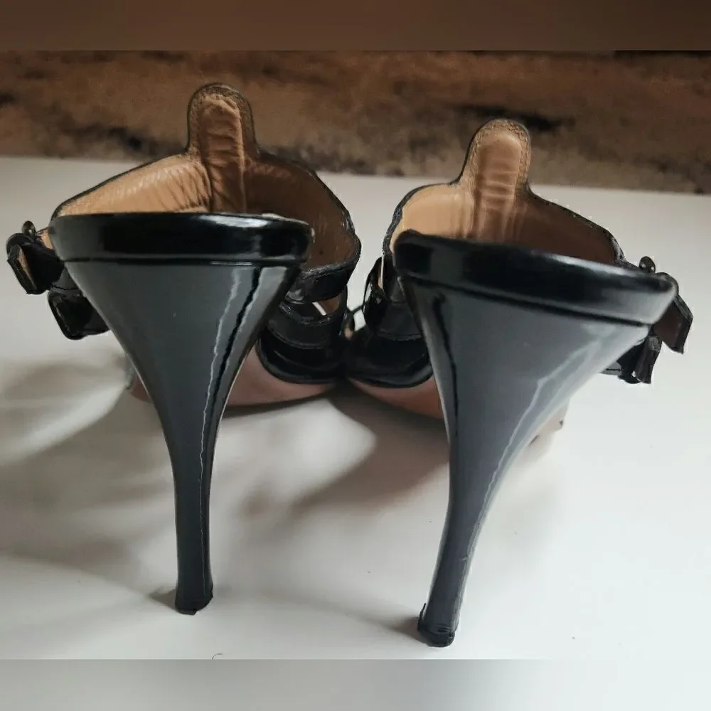 Alaïa Paris slip on heels black leather size 39